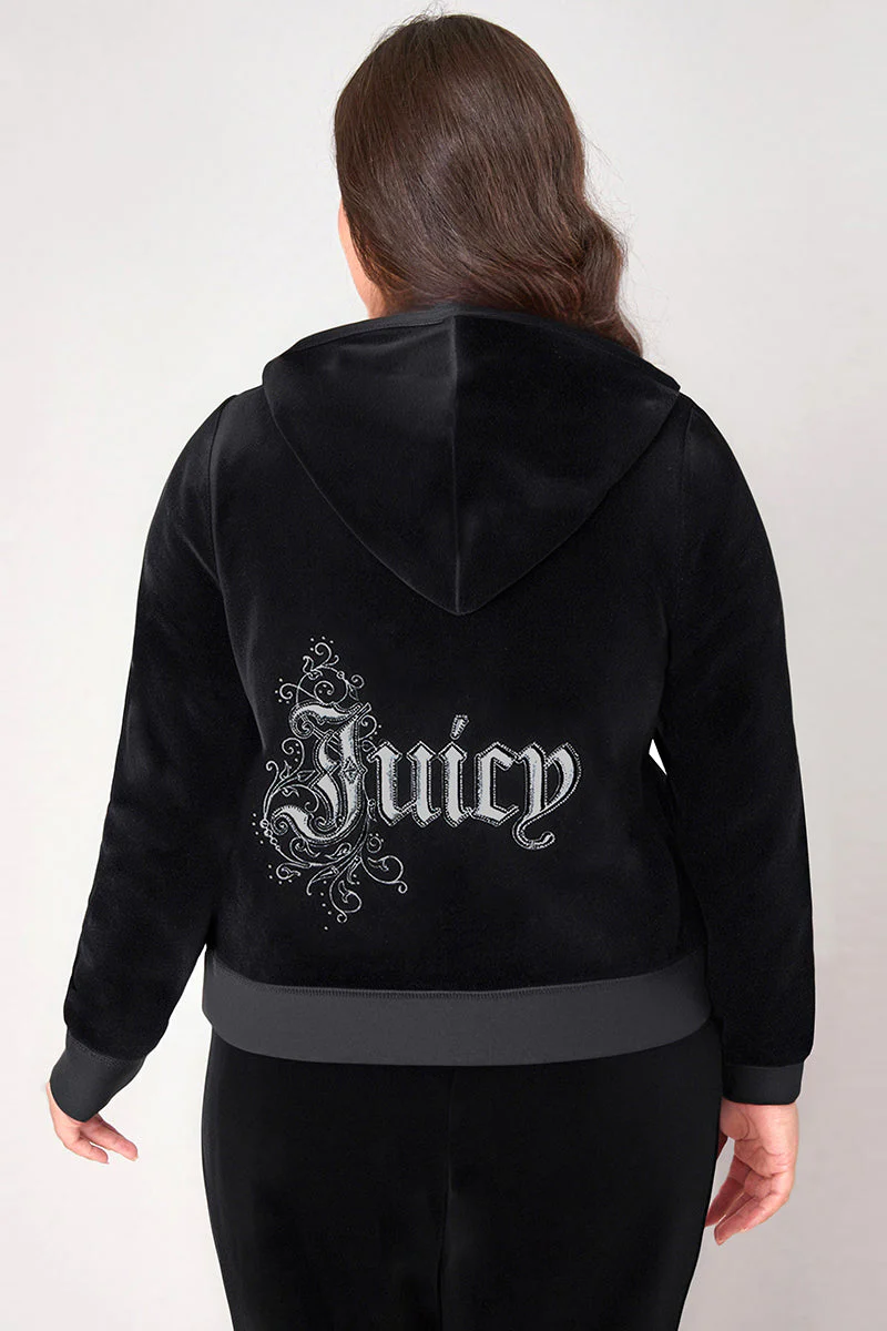 Plus-Size Monogram Heritage Cotton Velour Hoodie