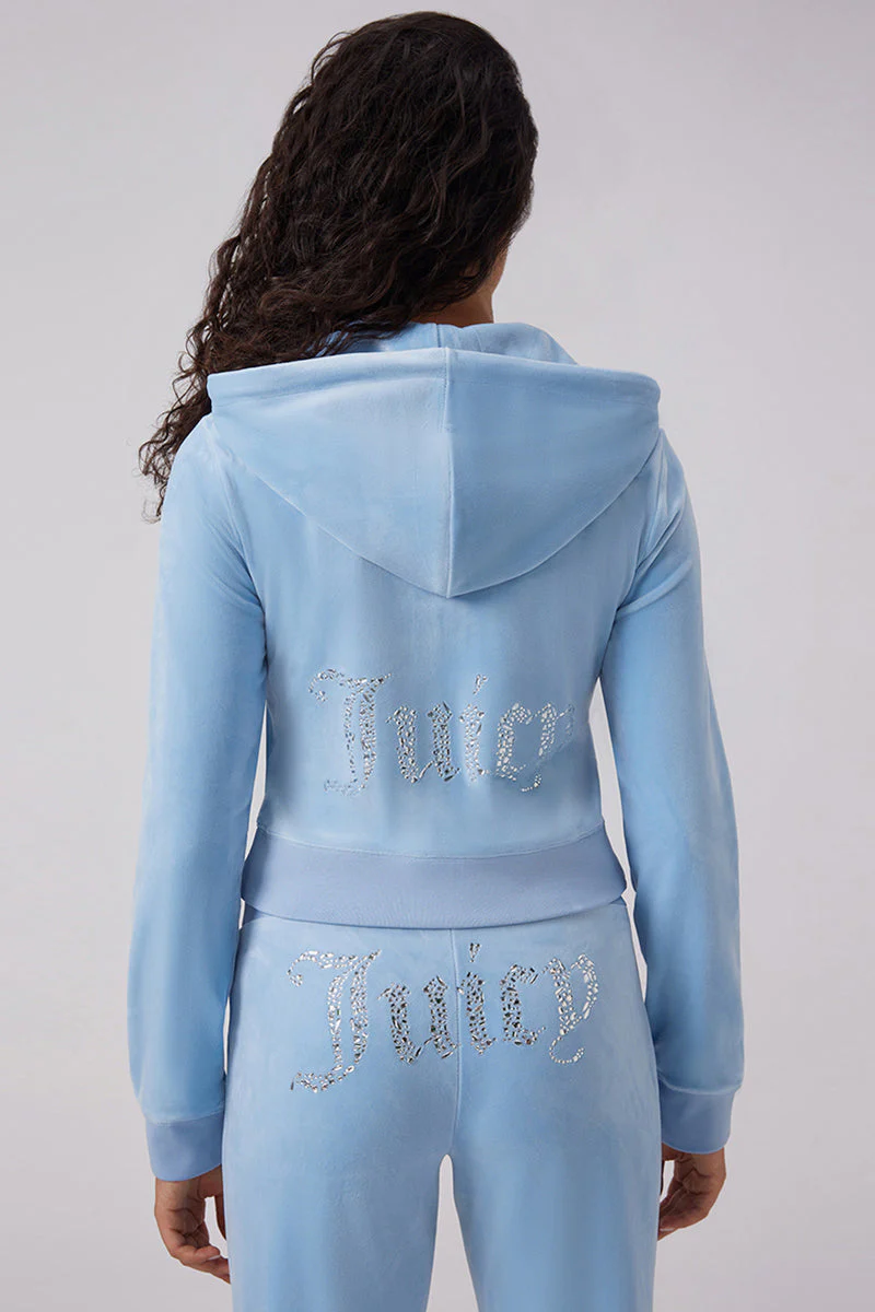 Angel Couture Big Bling Velour Hoodie