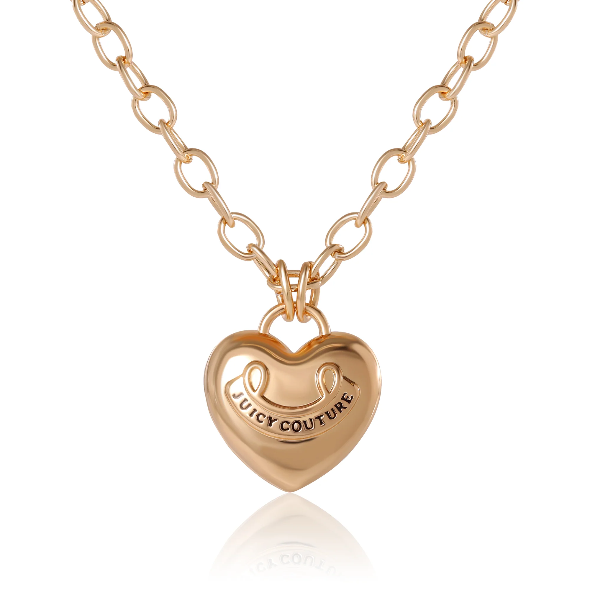 Puffed Heart Pendant Necklace
