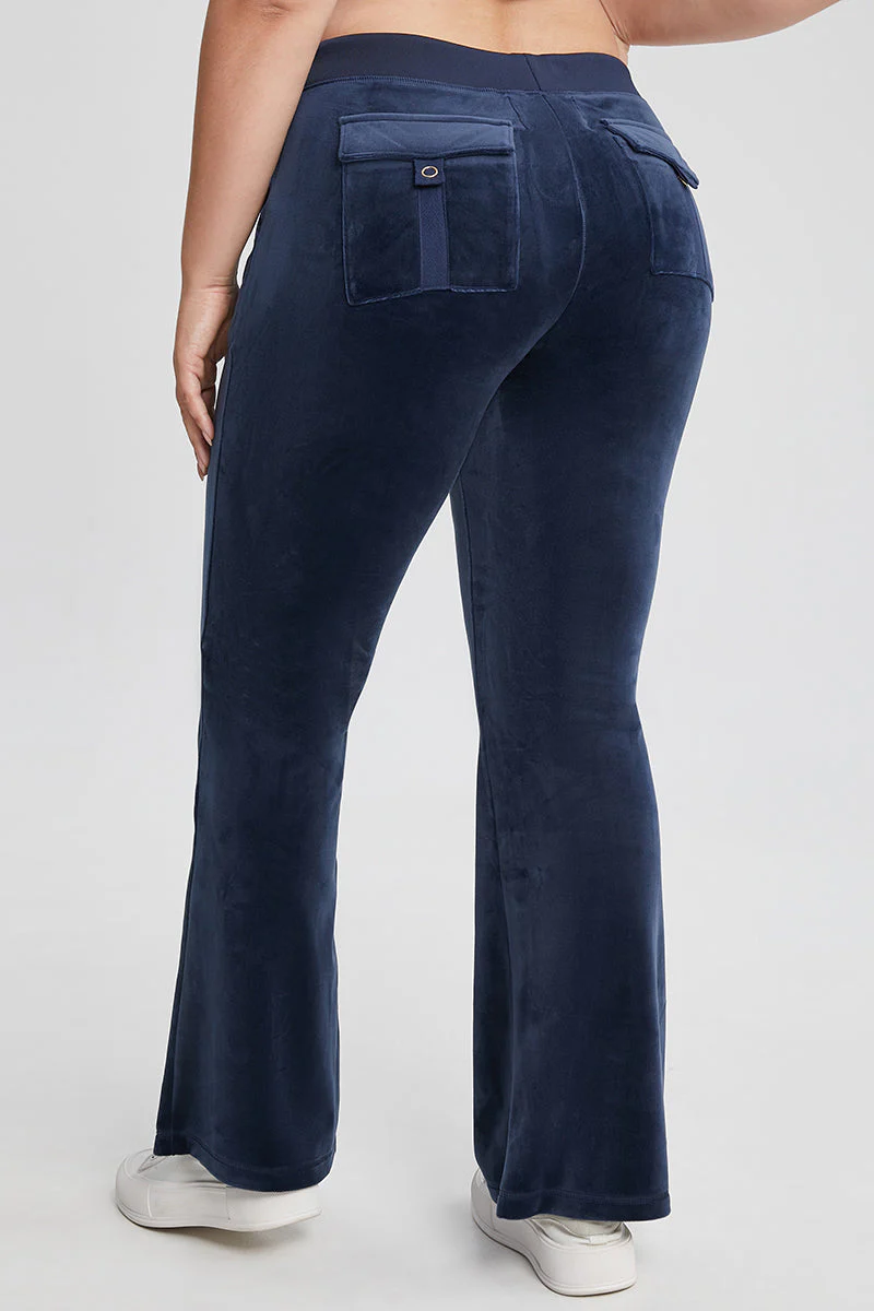 Plus-Size 30th Birthday Snap Pocket Velour Pants