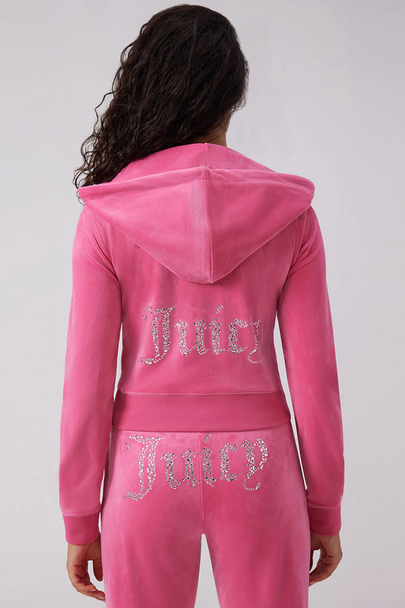 Angel Couture Big Bling Velour Hoodie