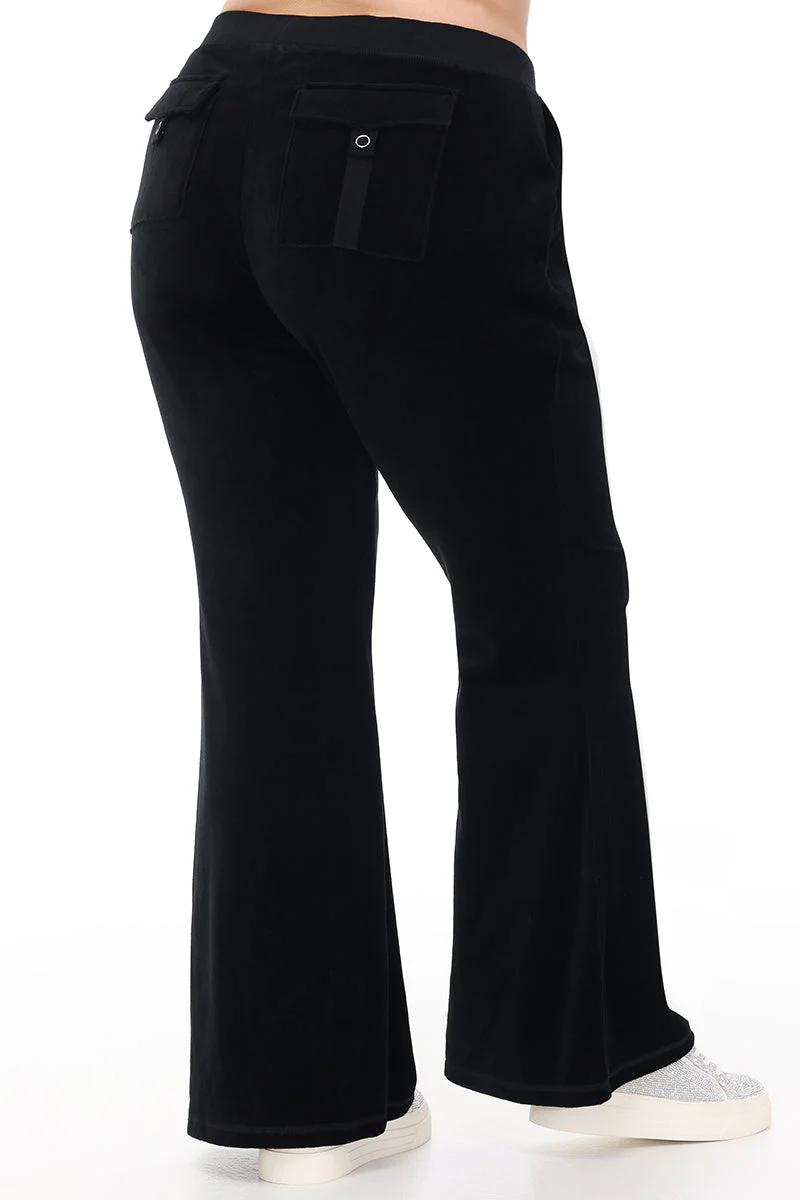 Plus-Size Heritage Cotton Velour Track Pants