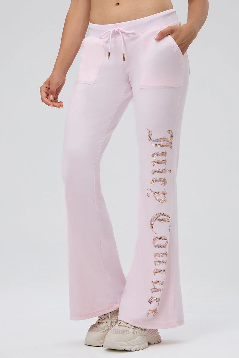 30th Birthday Big Bling Snap Pocket Velour Pants