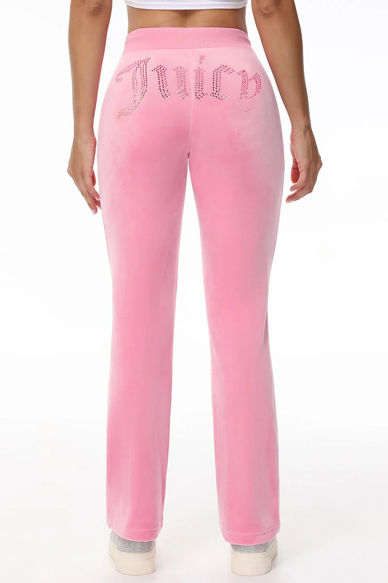 Ombre Big Bling Velour Track Pants