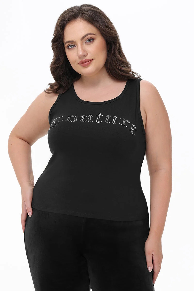Plus-Size Big Bling Couture Tank Top