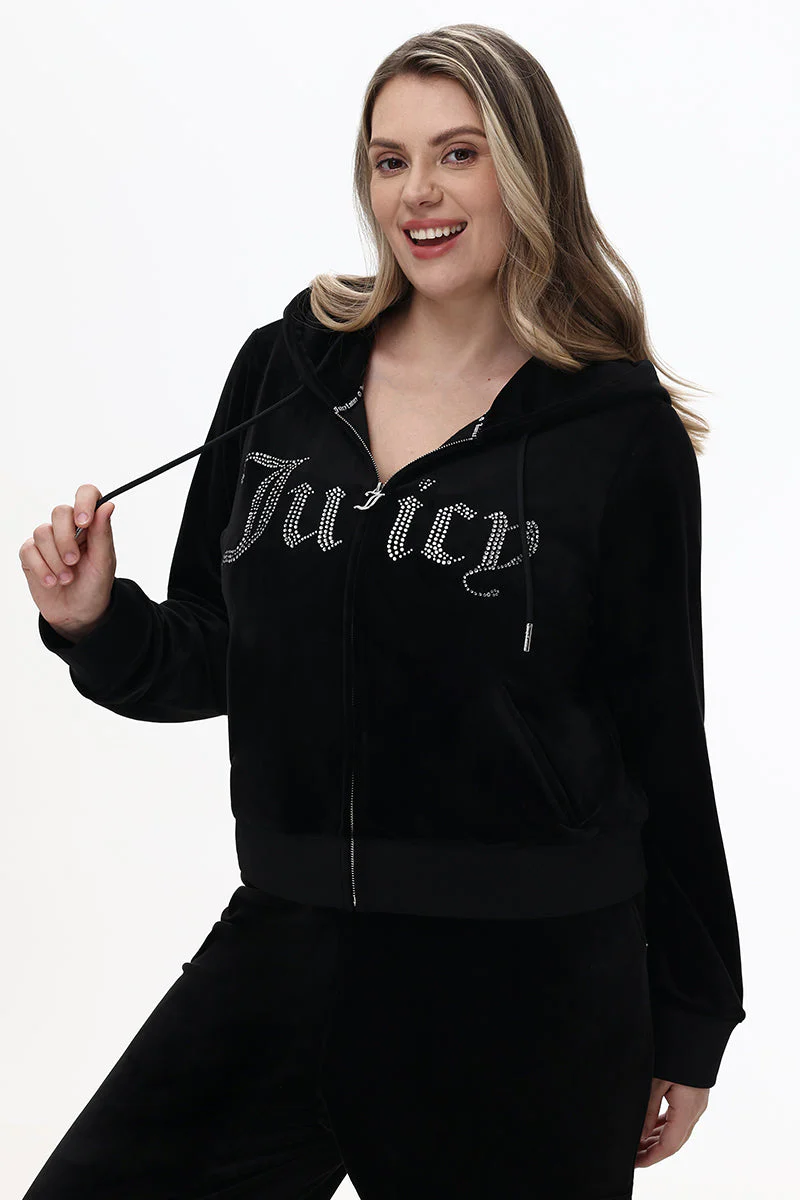 Plus-Size Front Bling Hoodie