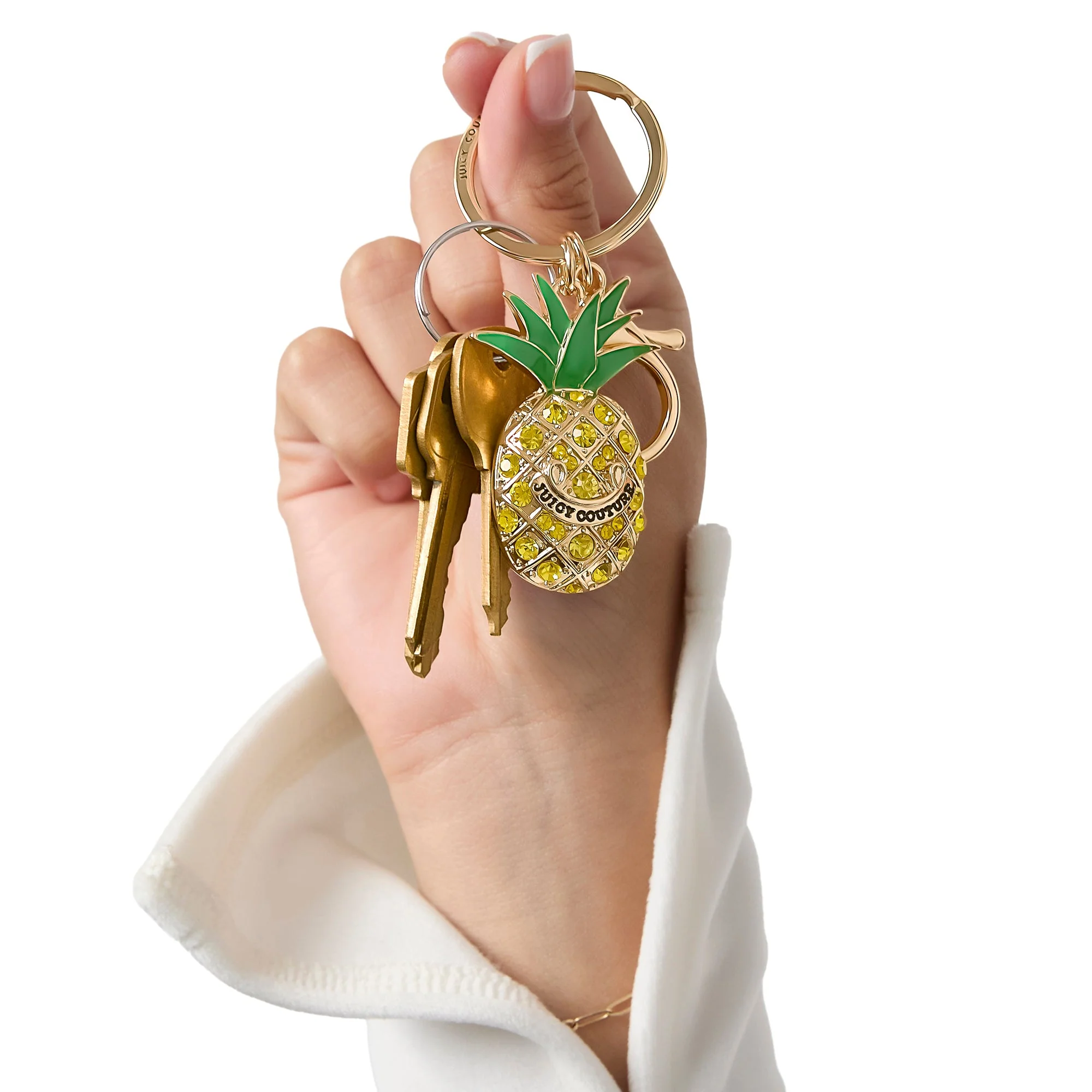 Crystal Pineapple Keychain Bag Charm