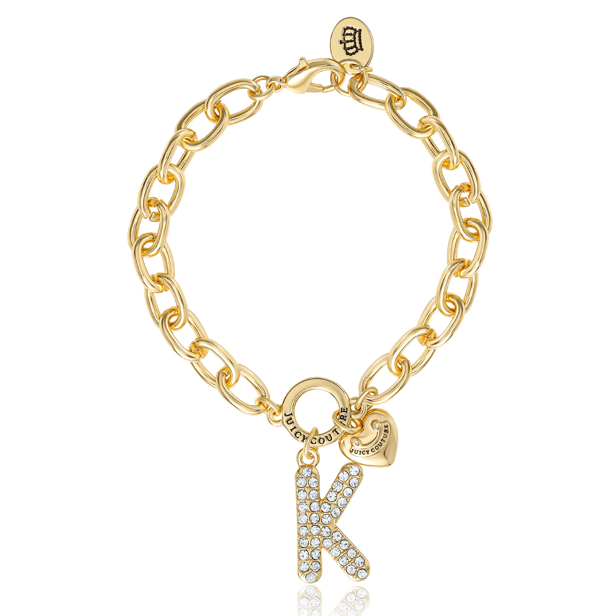 Pavé Initial Charm Bracelet, Letter K