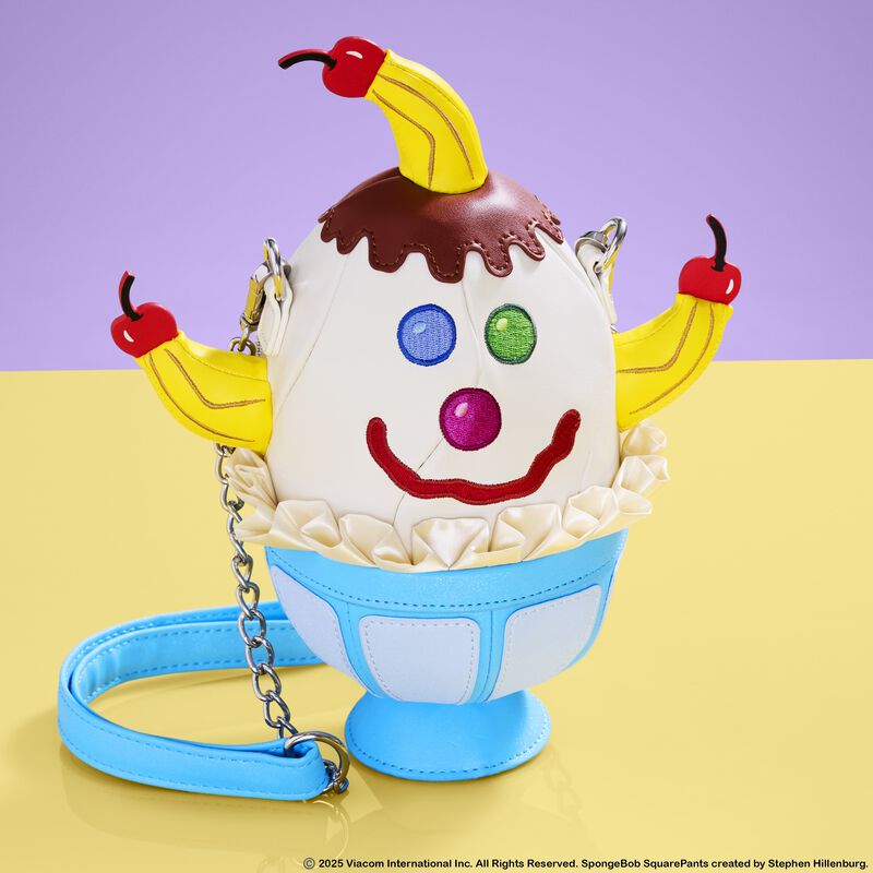 SpongeBob Squarepants Goofy Goober Ice Cream Sundae Figural Crossbody Bag