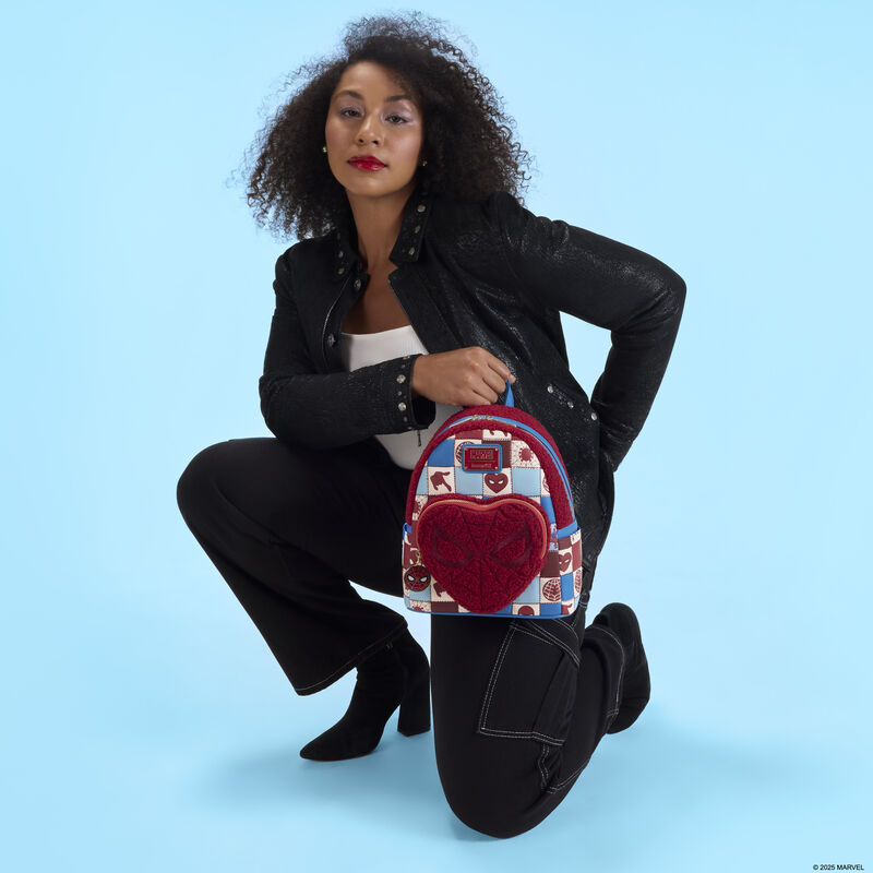Spider-Man Sherpa Heart Mini Backpack