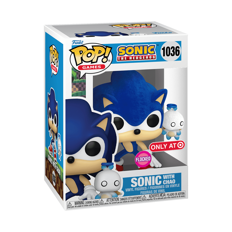 Sonic The Hedgehog Pop! Sonic with Chao (Flocked)