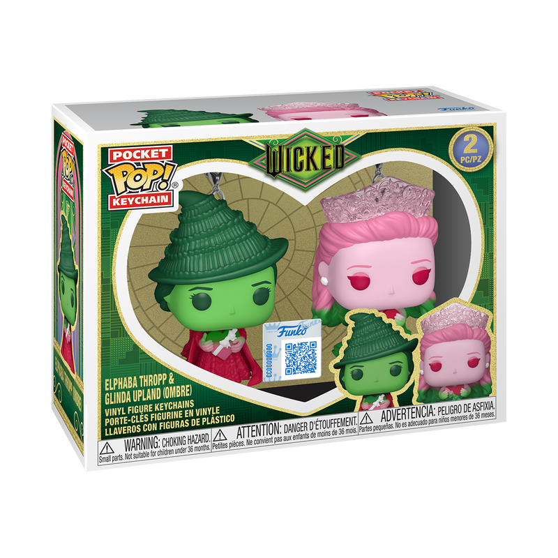 Wicked Pop! Keychain Elphaba Thropp & Glinda Upland (Ombre) 2-Pack