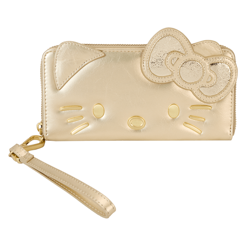 Sanrio Exclusive Hello Kitty 50th Anniversary Gold Wristlet Wallet