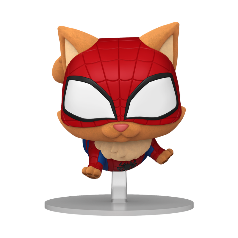 Marvel Pop! Spider-Cat (Flocked) with Pop! Protector