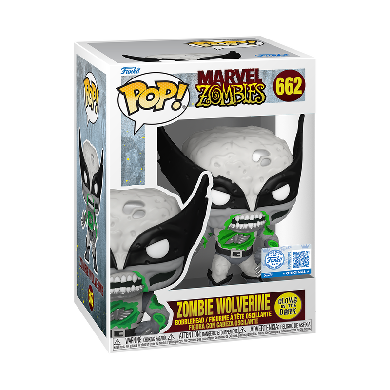 Marvel Pop! Zombie Wolverine (Black & White) (Glow)