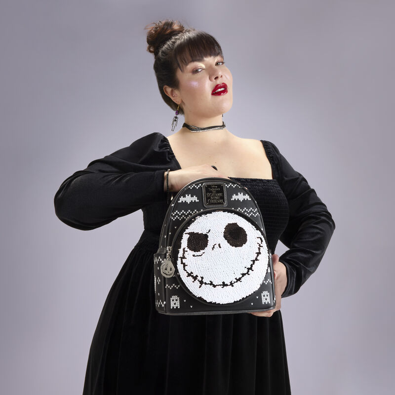 The Nightmare Before Christmas Jack Skellington Reversible Sequins Mini Backpack