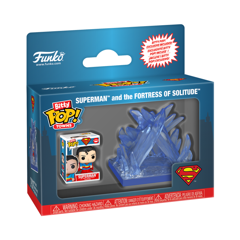 DC Comics Bitty Pop! Towns Superman and the Fortress of Solitude