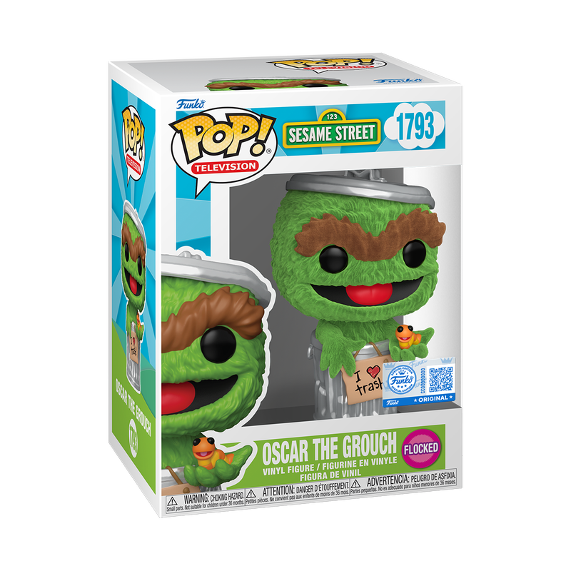 Sesame Street Pop! Oscar the Grouch (Flocked)