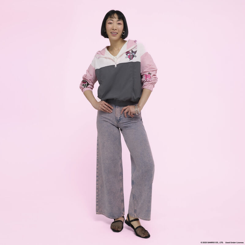 Sanrio My Melody & Kuromi Half-Zip Unisex Windbreaker Jacket