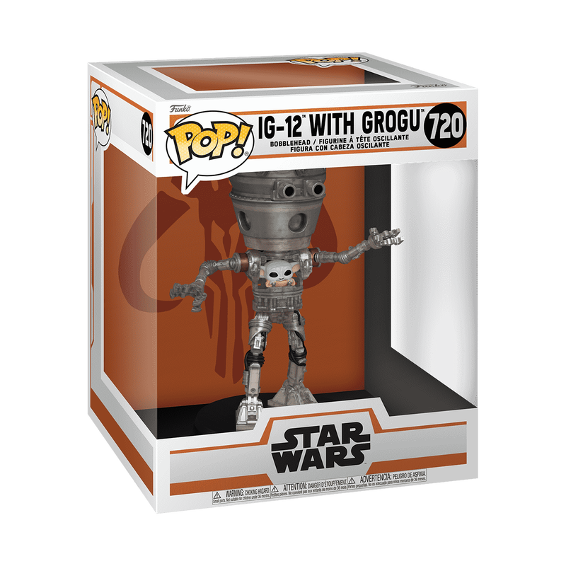 Star Wars Pop! Deluxe IG-12 with Grogu