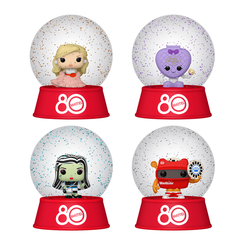 Mattel Retro Toys (Mattel 80th) Snow Globes