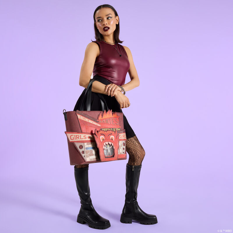 Beetlejuice Dante's Inferno Room Tote Crossbody Bag with Coin Bag