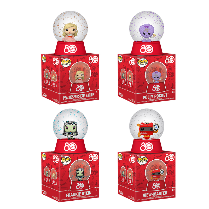 Mattel Retro Toys (Mattel 80th) Snow Globes