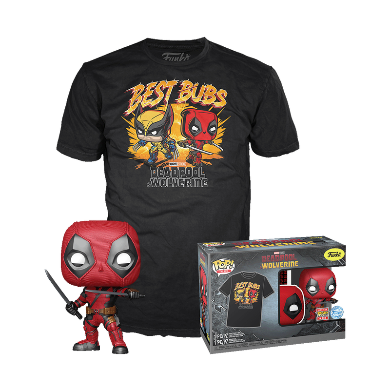 Marvel Pop & Tee Deadpool With Dual Swords (Metallic)