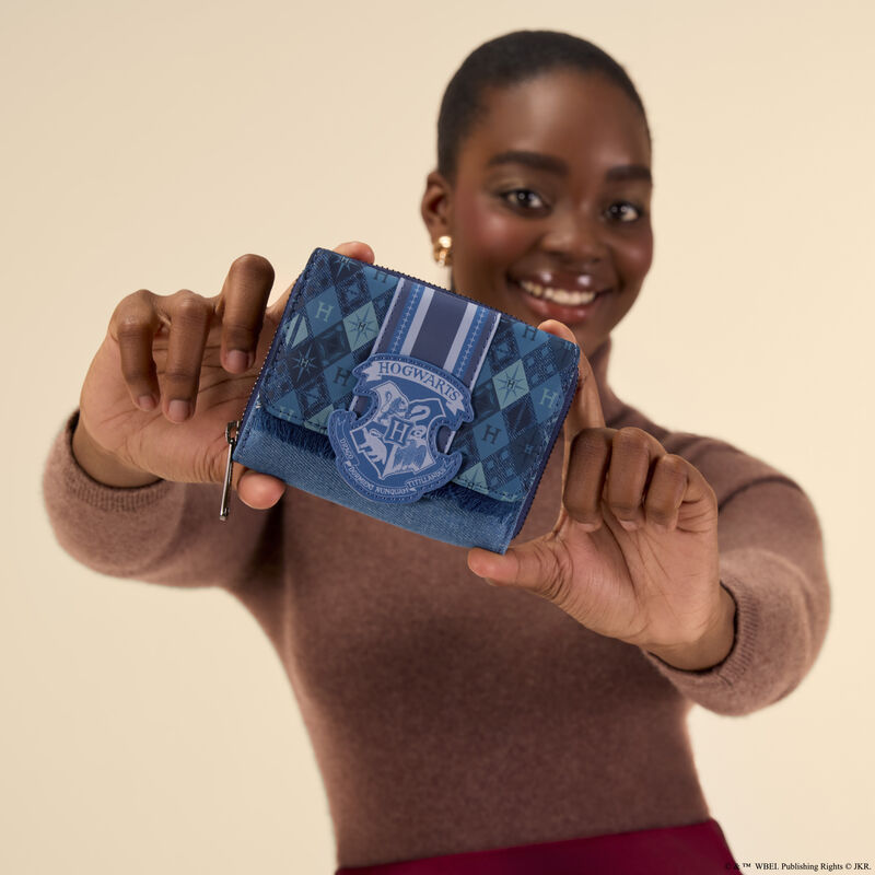 Harry Potter Hogwarts Denim Tri-fold Wallet