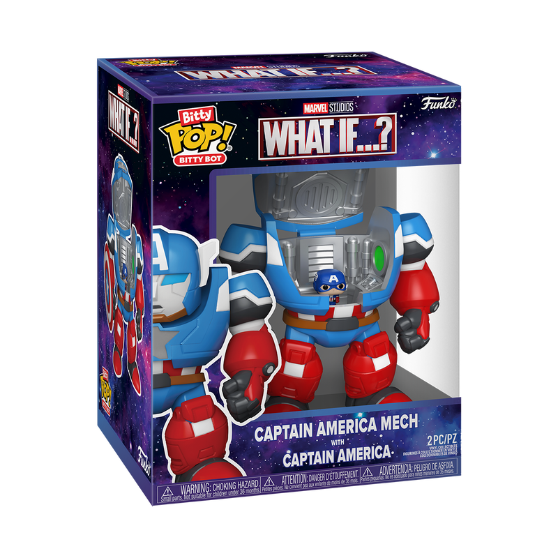 Marvel Bitty Pop! Bitty Bot Captain America Mech with Captain America