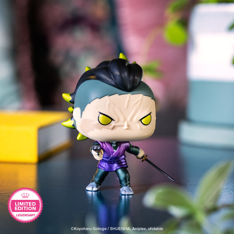 Demon Slayer Pop! Genya Shinazugawa (Demon Form) (Metallic) with Pop! Protector