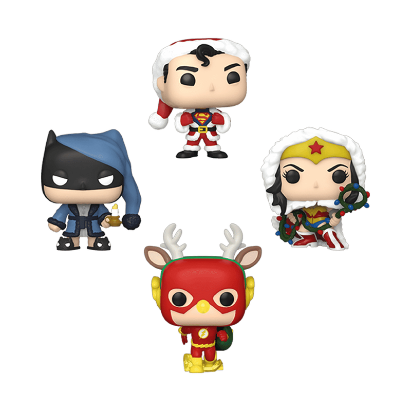 DC Comics Pocket Pop! DC Comic Superheroes Holiday 4-Pack