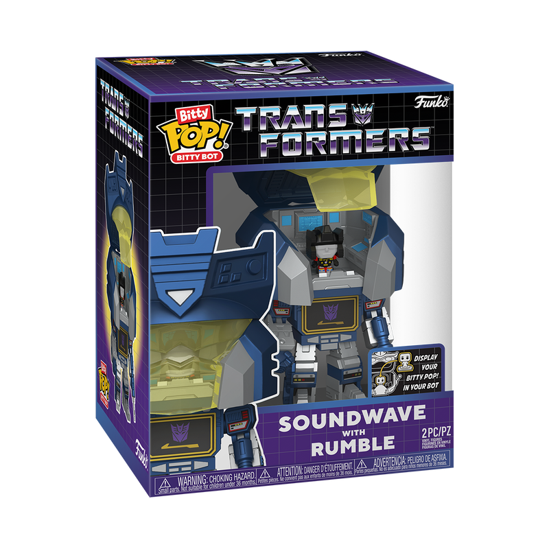 Transformers Bitty Pop! Bitty Bot Soundwave with Rumble