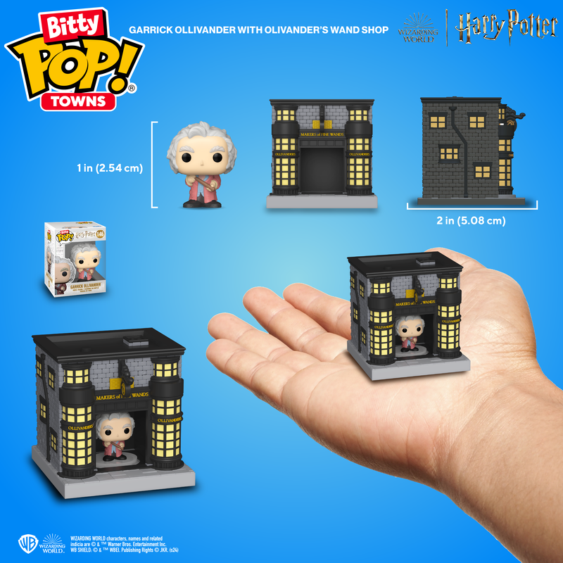 Harry Potter Bitty Pop! Towns Garrick Ollivander and Ollivander Wand Shop