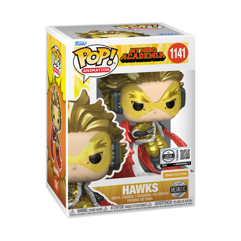 My Hero Academia Pop! Hawks (Metallic) with Pop! Protector