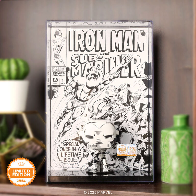 Marvel Pop! Comic Covers Iron Man #1 (Black & White)