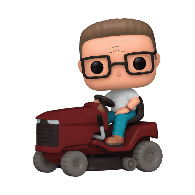 King of the Hill Pop! Rides Hank on Lawn Mower