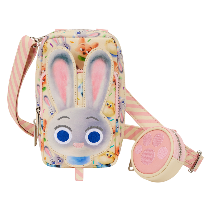 Zootropolis 2 Judy Hopps Cotton Candy Cosplay Cell Phone Crossbody Bag with Coin Bag