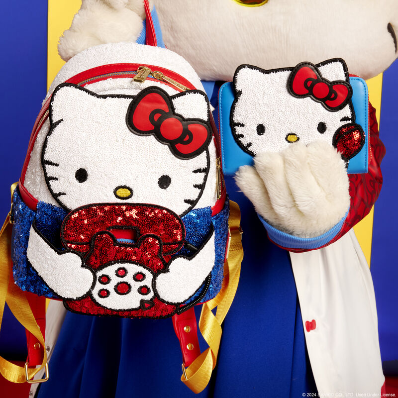 Sanrio Exclusive Hello Kitty 50th Anniversary Phone Sequin Cosplay Zip Around Wallet