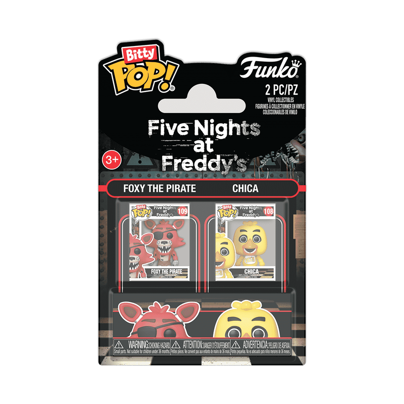 Five Nights at Freddy's Bitty Pop! Foxy the Pirate & Chica the Chicken 2-Pack