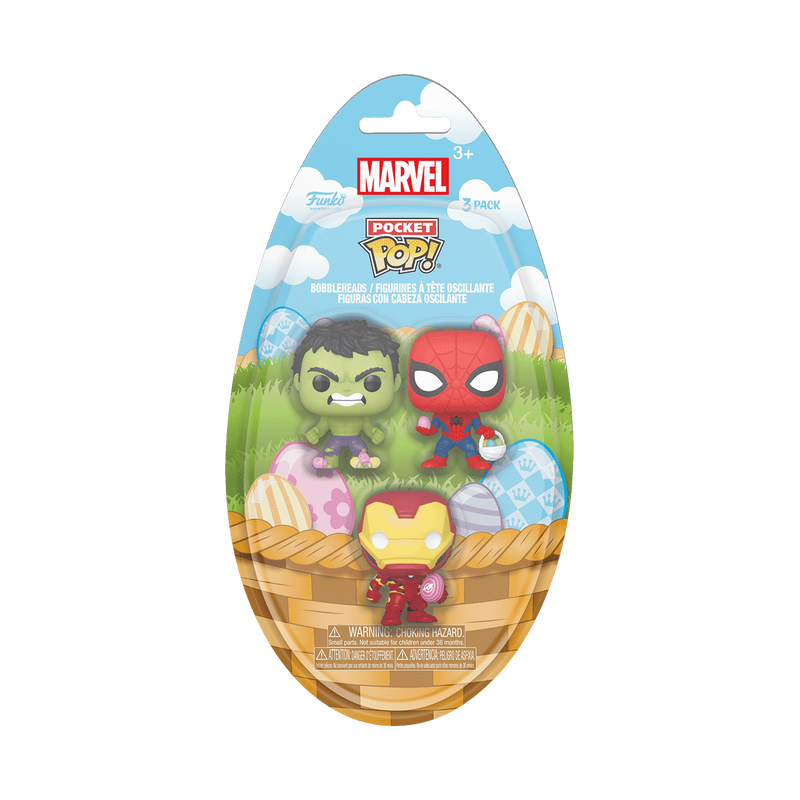 Marvel Pocket Pop! Easter Hulk, Spider-Man, Iron Man 3-Pack