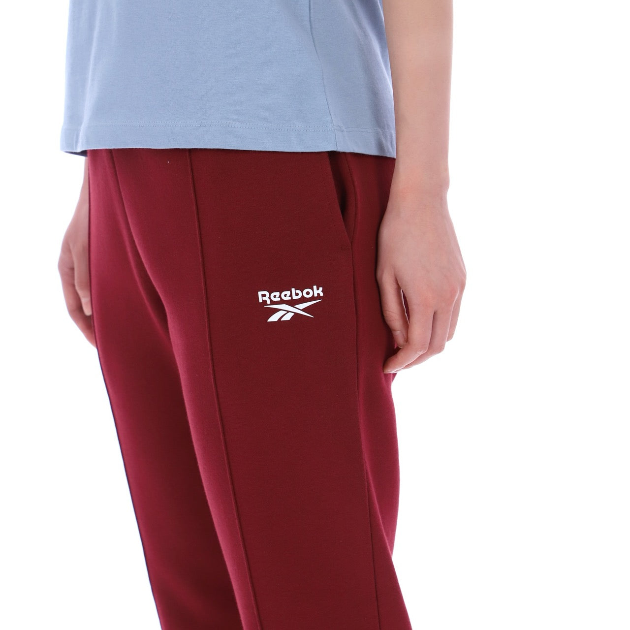 Identity Small Logo Pintuck Open Hem Fleece Pants