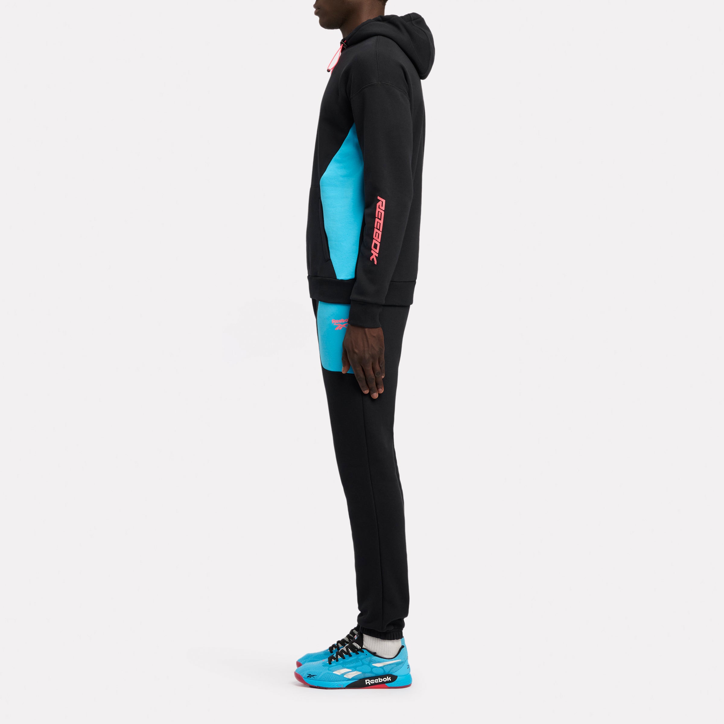 Sport Street Color Blocked Fleece Hoodie