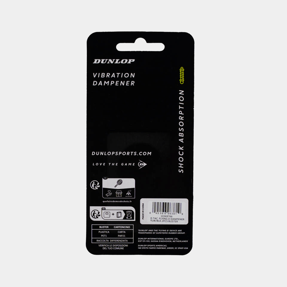 FLYING D DAMPENER YLW/BLK 2PCS BLISTER