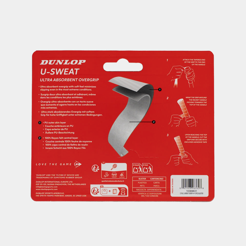 U-SWEAT OGRIP WHT 3PCS BLISTER