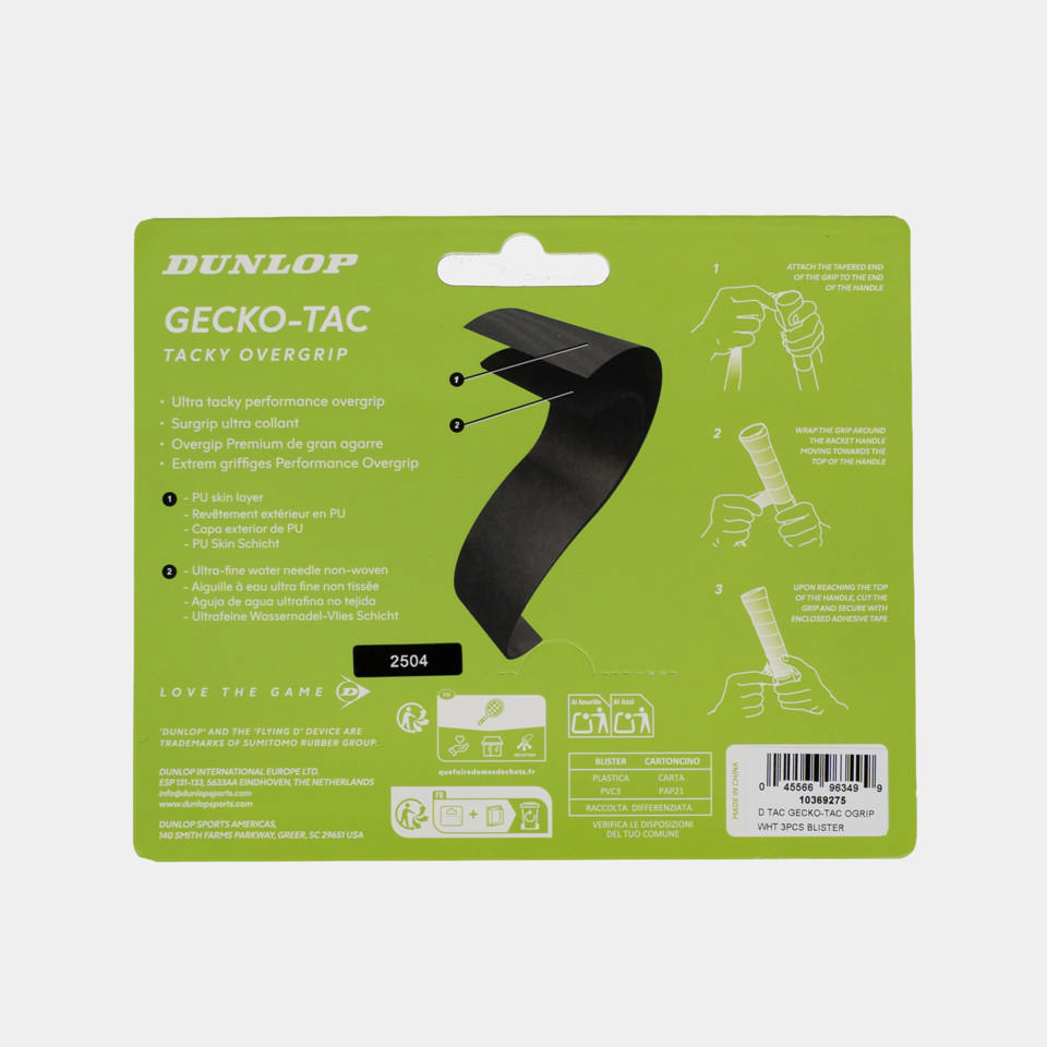 GECKO-TAC OGRIP WHT 3PCS BLISTER