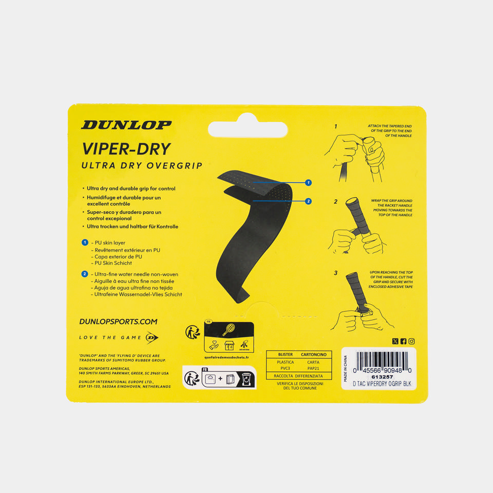 ATP VIPER-DRY OGRIP BLK 3PCS BLISTER