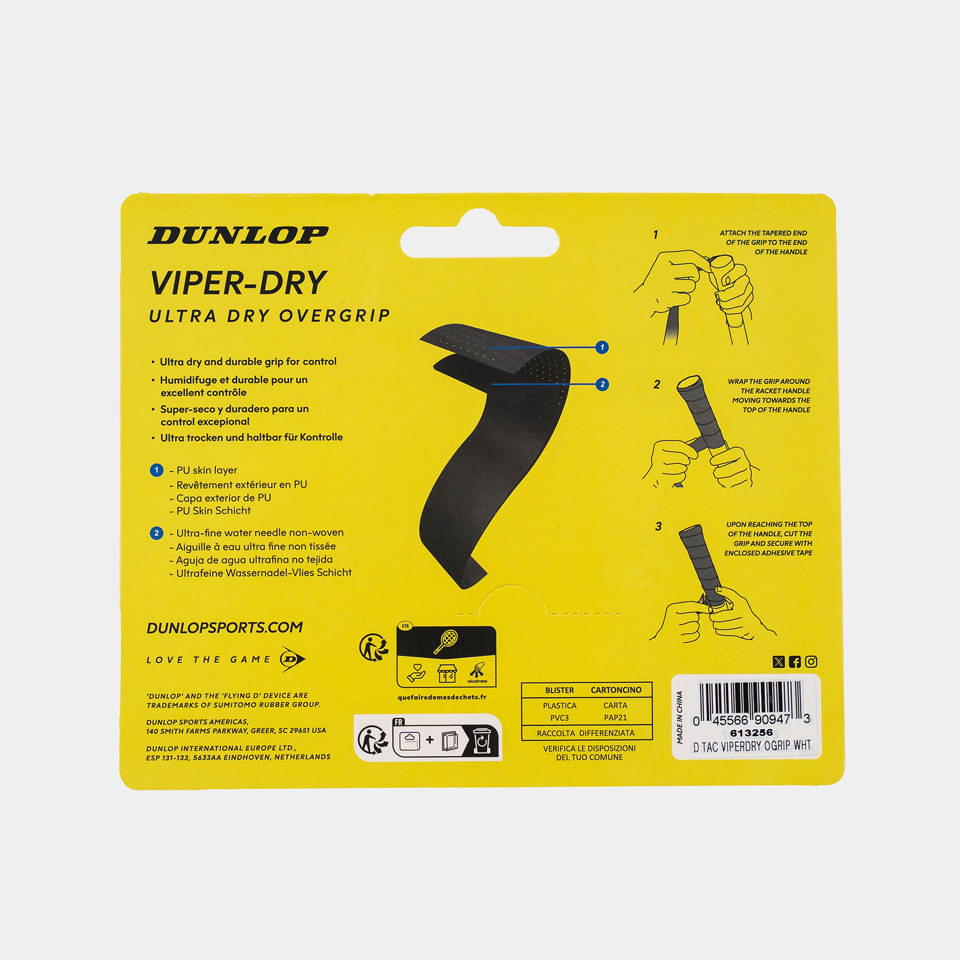 ATP VIPER-DRY OGRIP WHT 3PCS BLISTER