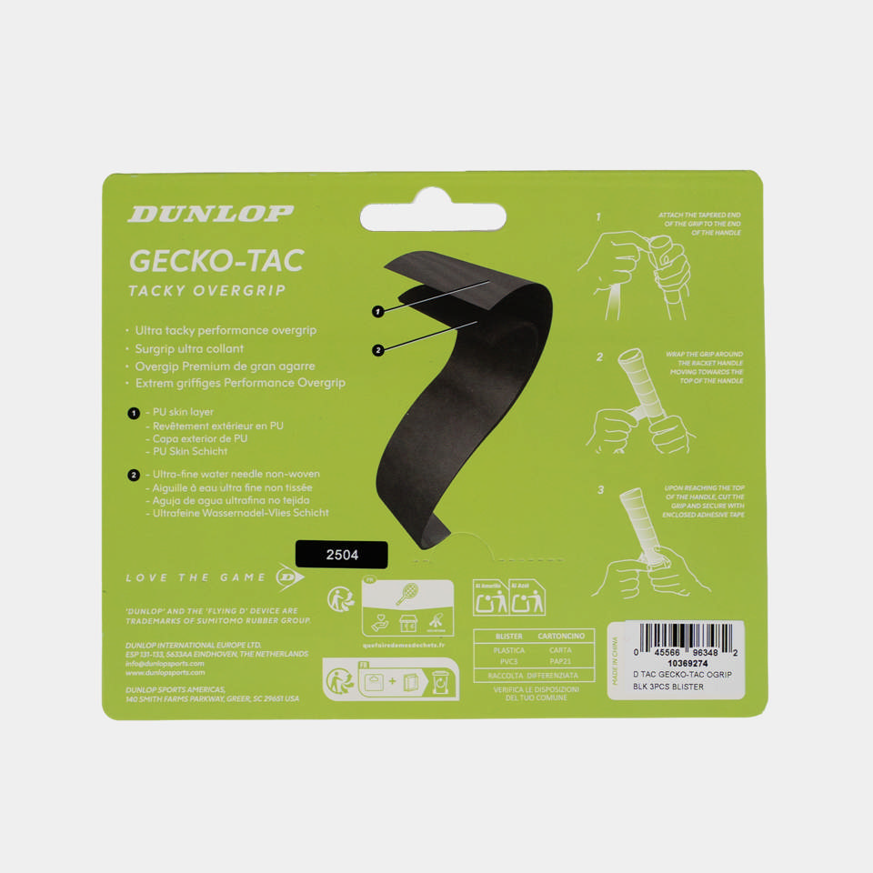 GECKO-TAC OGRIP BLK 3PCS BLISTER