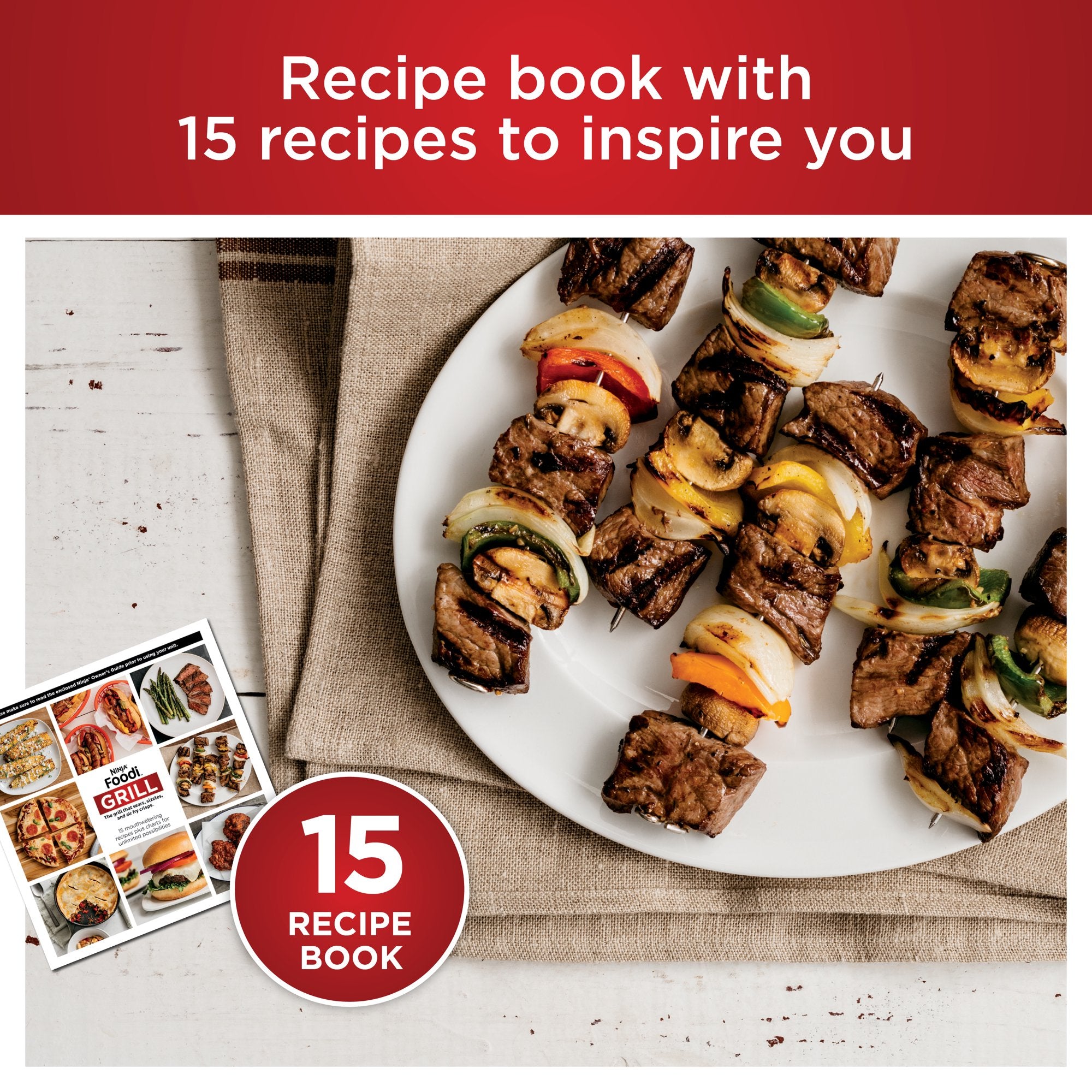 Ninja® Foodi™ 4-in-1 Indoor Grill with 4-Quart Air Fryer, Roast, & Bake, AG300